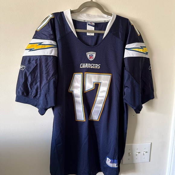 Reebok Navy and White Chargers Jersey - Picture 1 of 5
